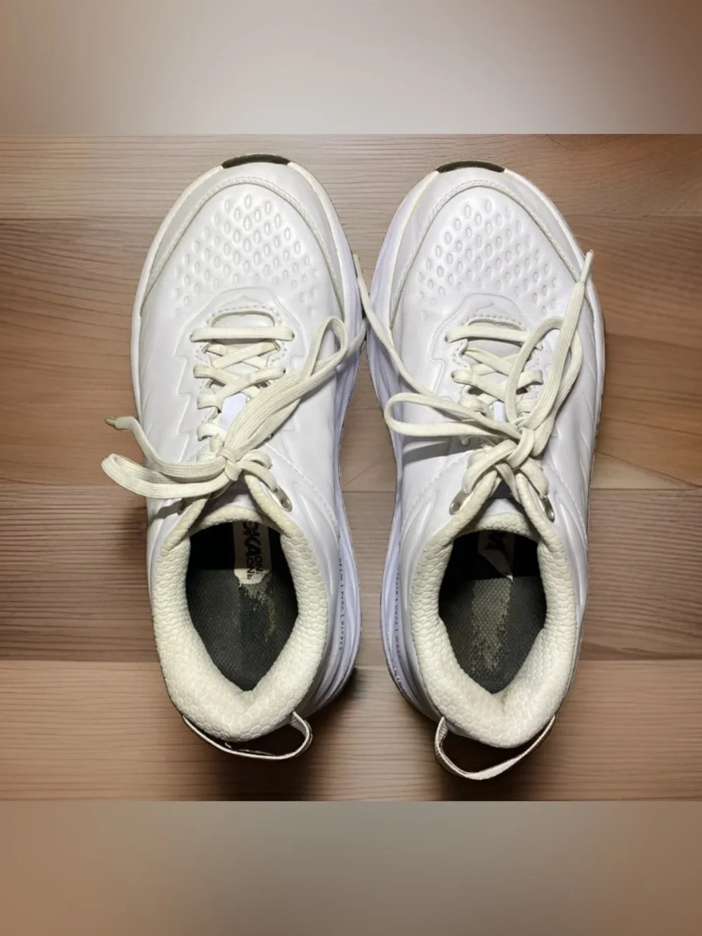 HOKA Bondi SR Sneakers Womens Size 8.5 White Slip Resistant Work Comfort